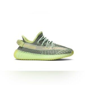 Yeezy Boost 350 V2 'Yeezreel' Neon Yellow Sneakers Size 4